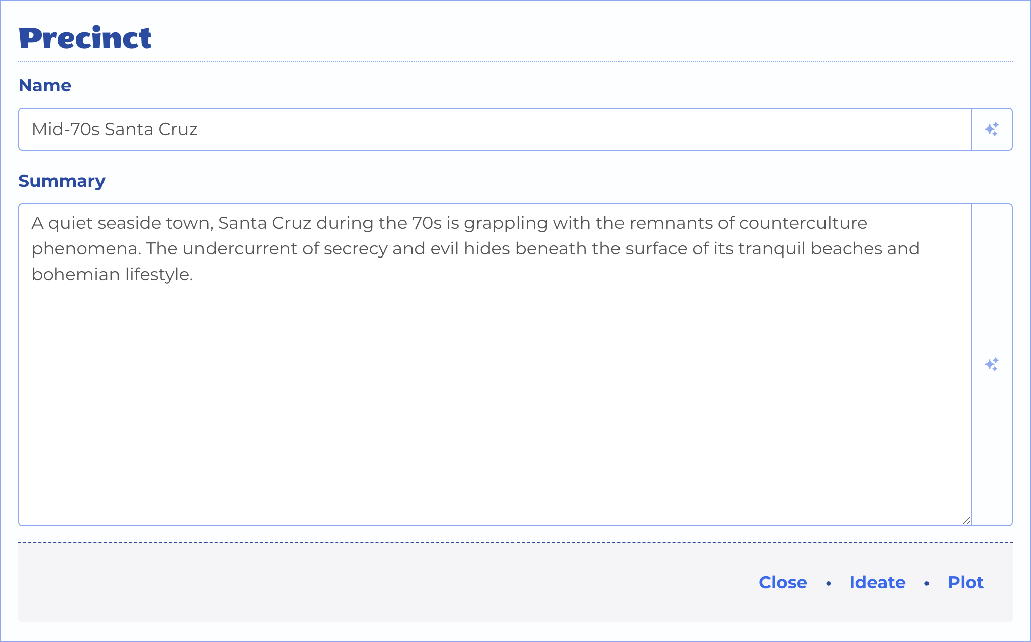 Precinct Form