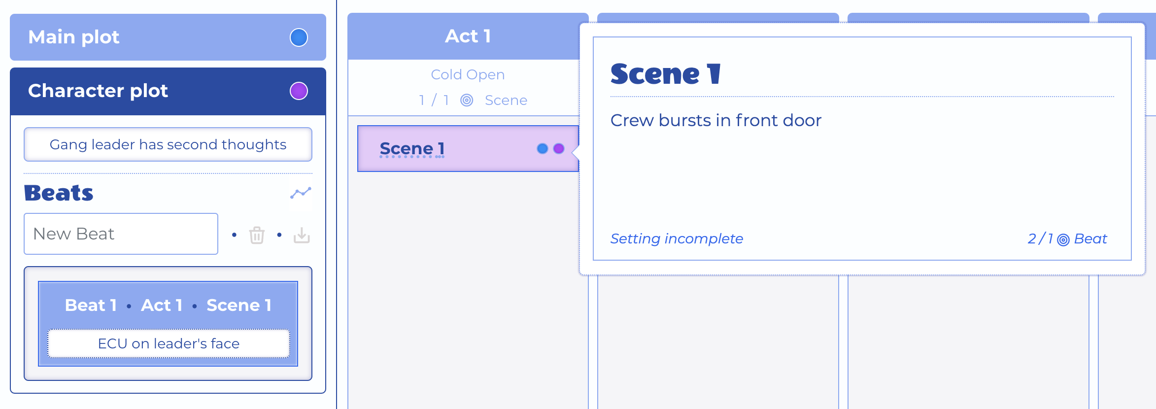 Blend View - Beat to Added to Scene