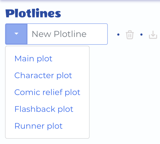 Blend View - New Plotline Widget