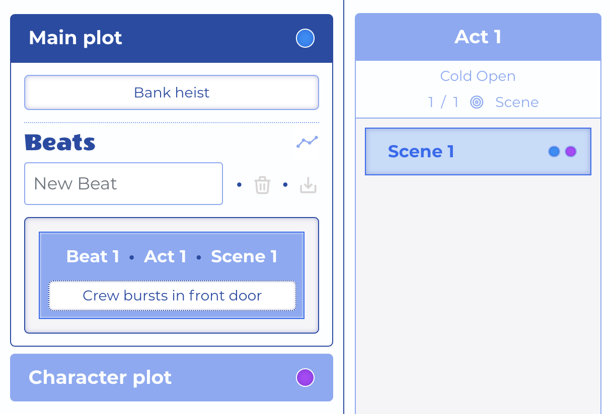 Blend View - Beat to Added to Scene