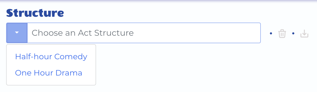 Blend View - Act Structures