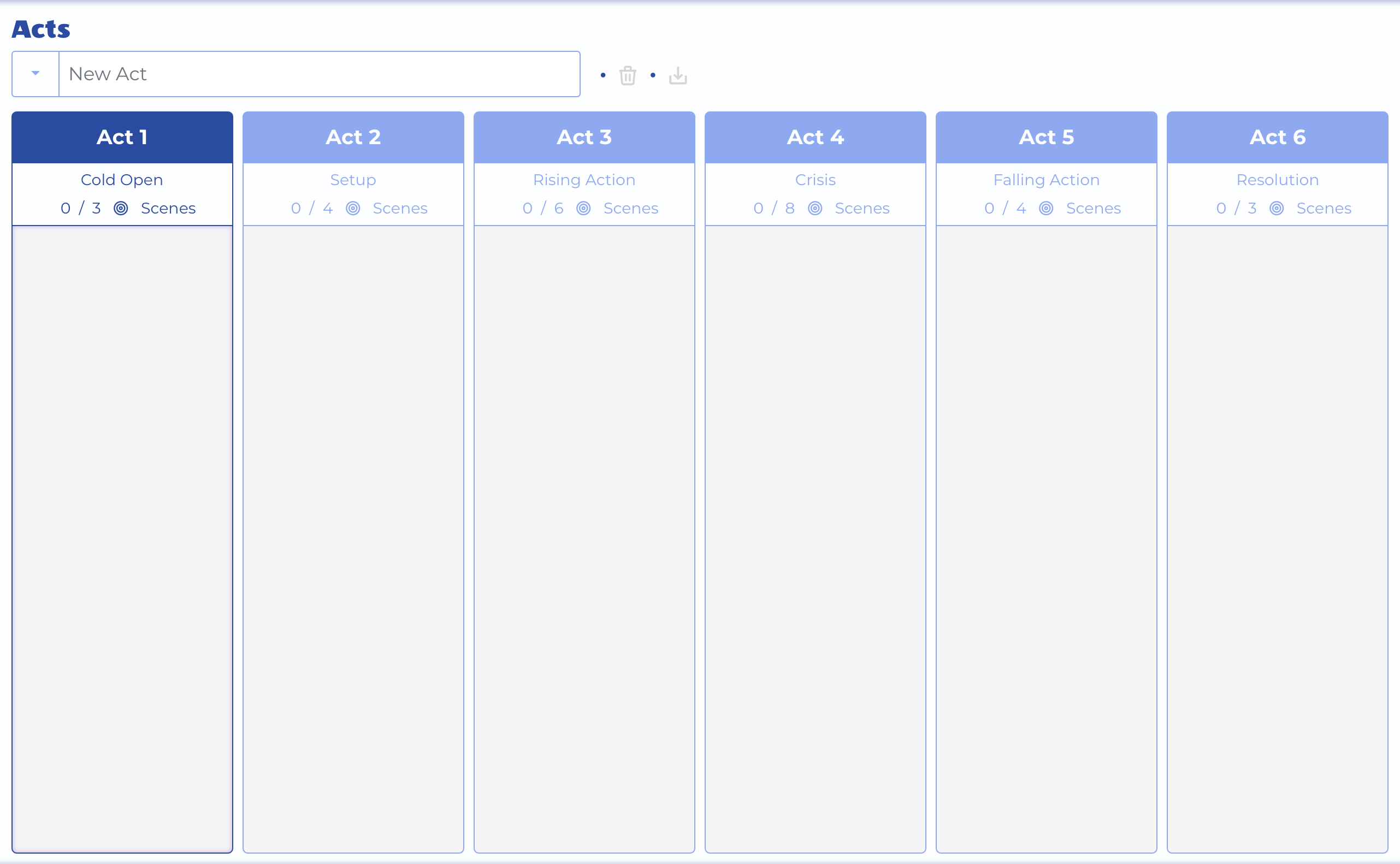 Blend View - Act Structure